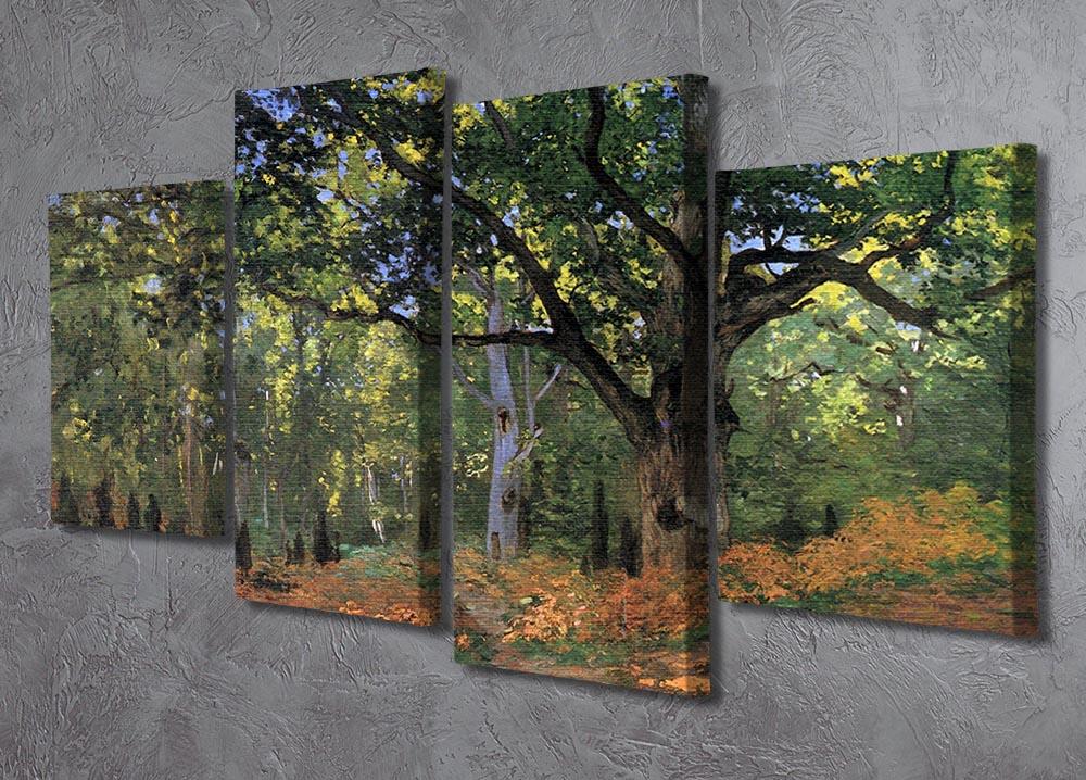 The Bodmer oak Fontainbleau forest by Monet 4 Split Panel Canvas - Canvas Art Rocks - 2