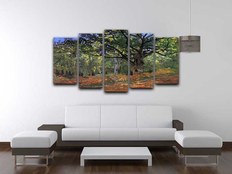 The Bodmer oak Fontainbleau forest by Monet 5 Split Panel Canvas - Canvas Art Rocks - 3