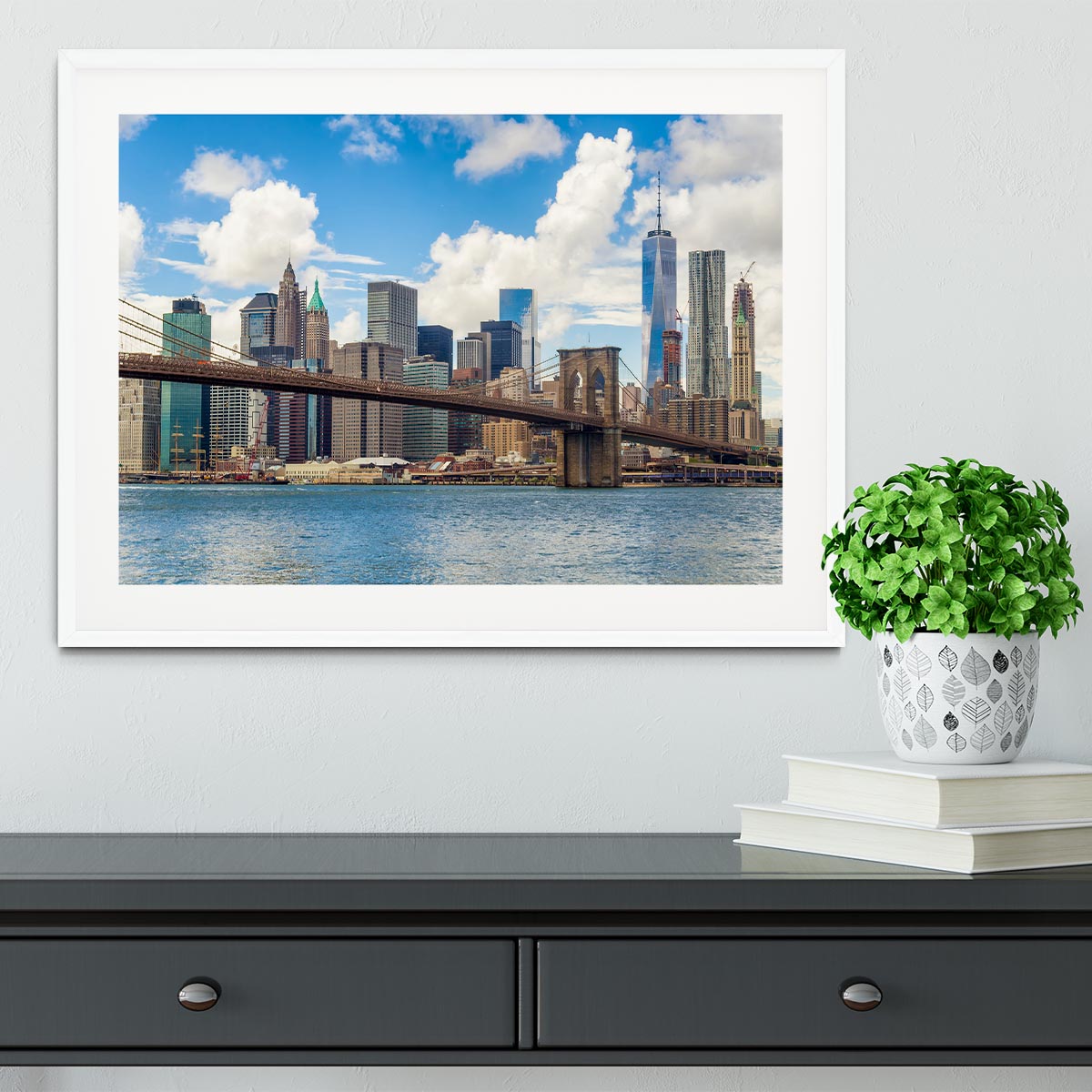 The Brooklyn Bridge Framed Print - Canvas Art Rocks - 5