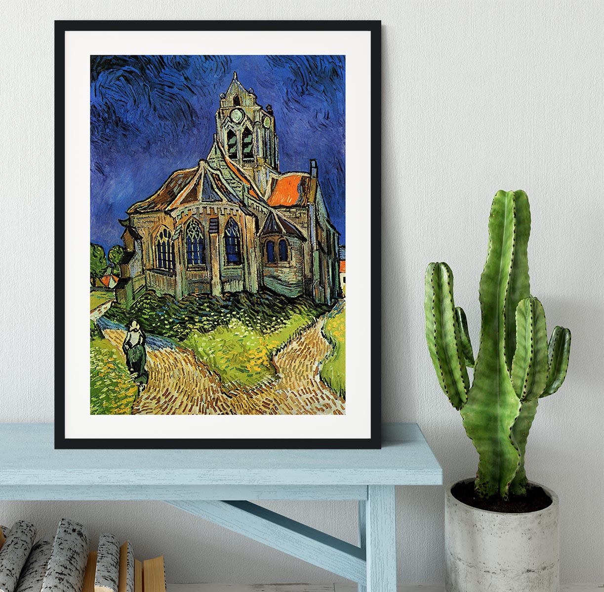 The Church at Auvers by Van Gogh Framed Print - Canvas Art Rocks - 1