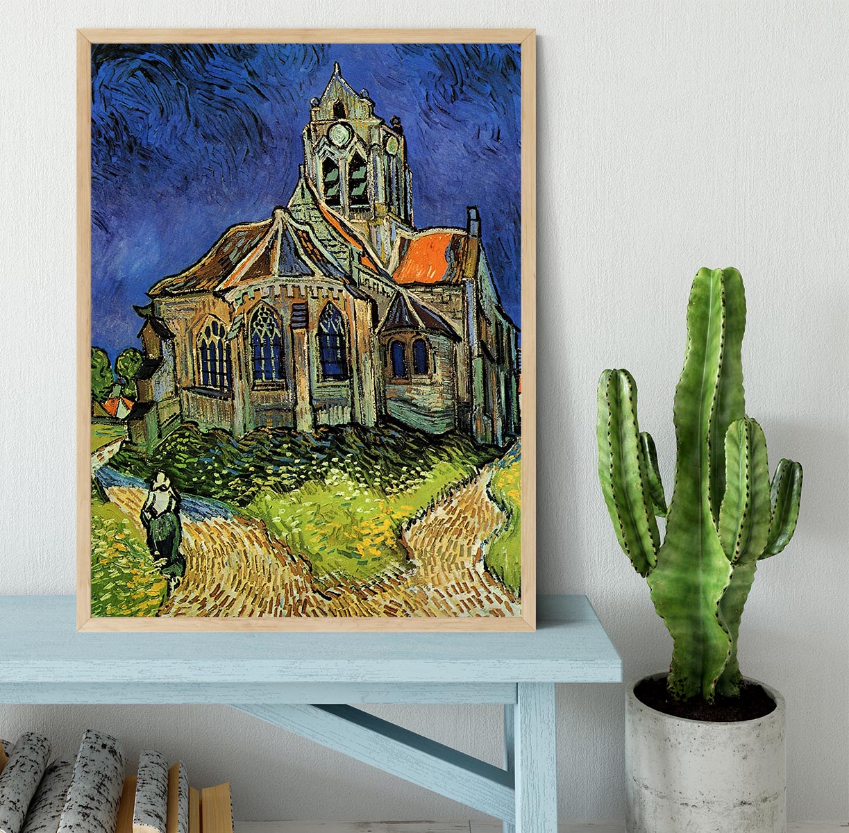 The Church at Auvers by Van Gogh Framed Print - Canvas Art Rocks - 4