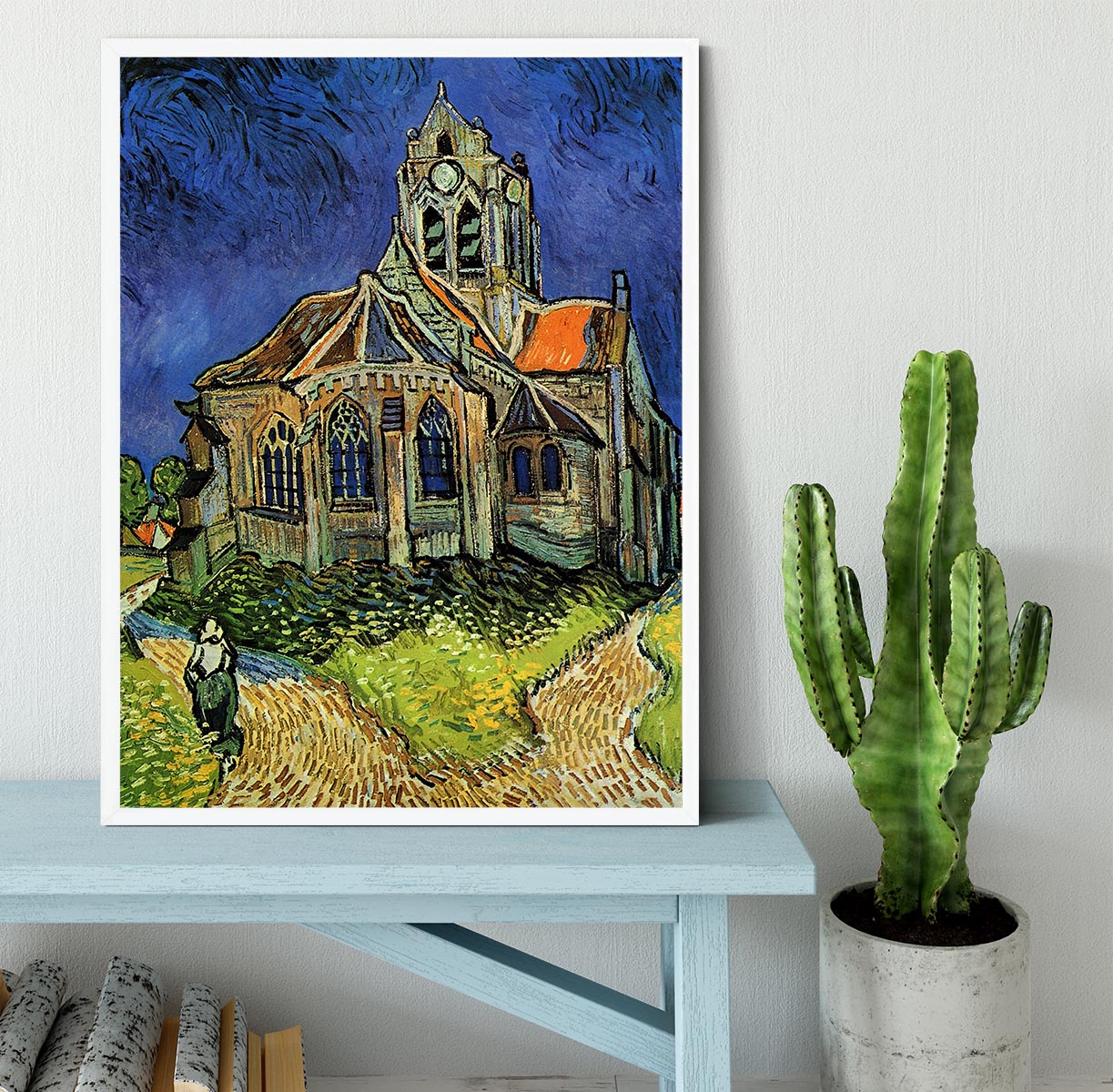 The Church at Auvers by Van Gogh Framed Print - Canvas Art Rocks -6