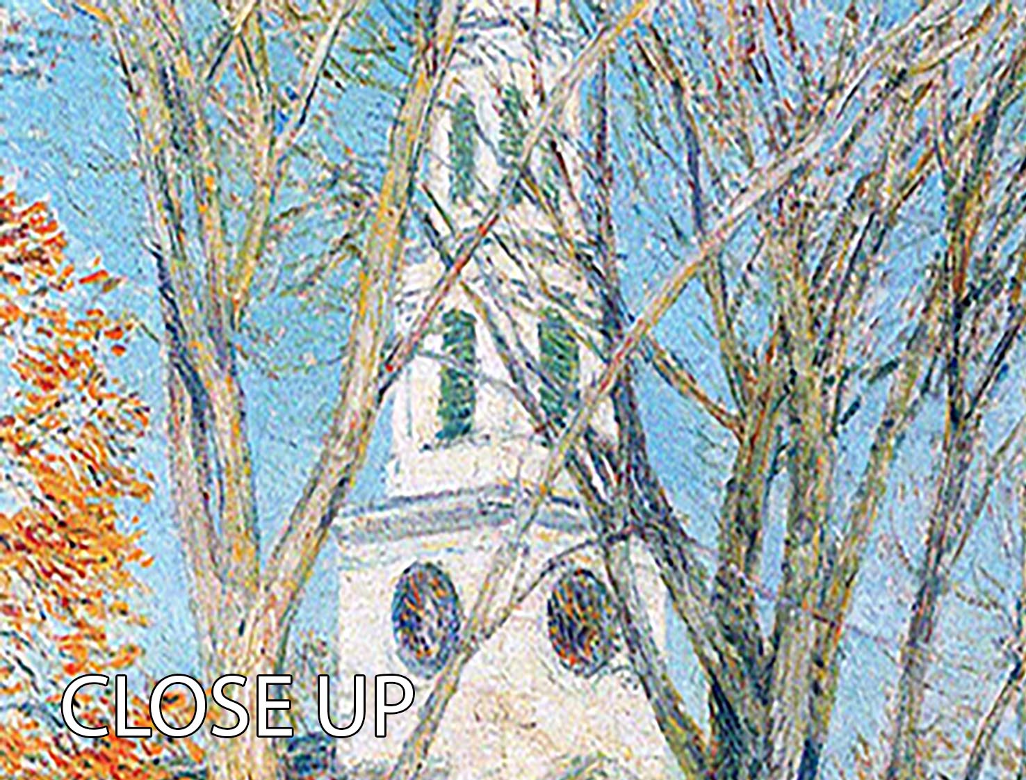 The Church of Old Lyme Connecticut 1 by Hassam 3 Split Panel Canvas Print - Canvas Art Rocks - 3