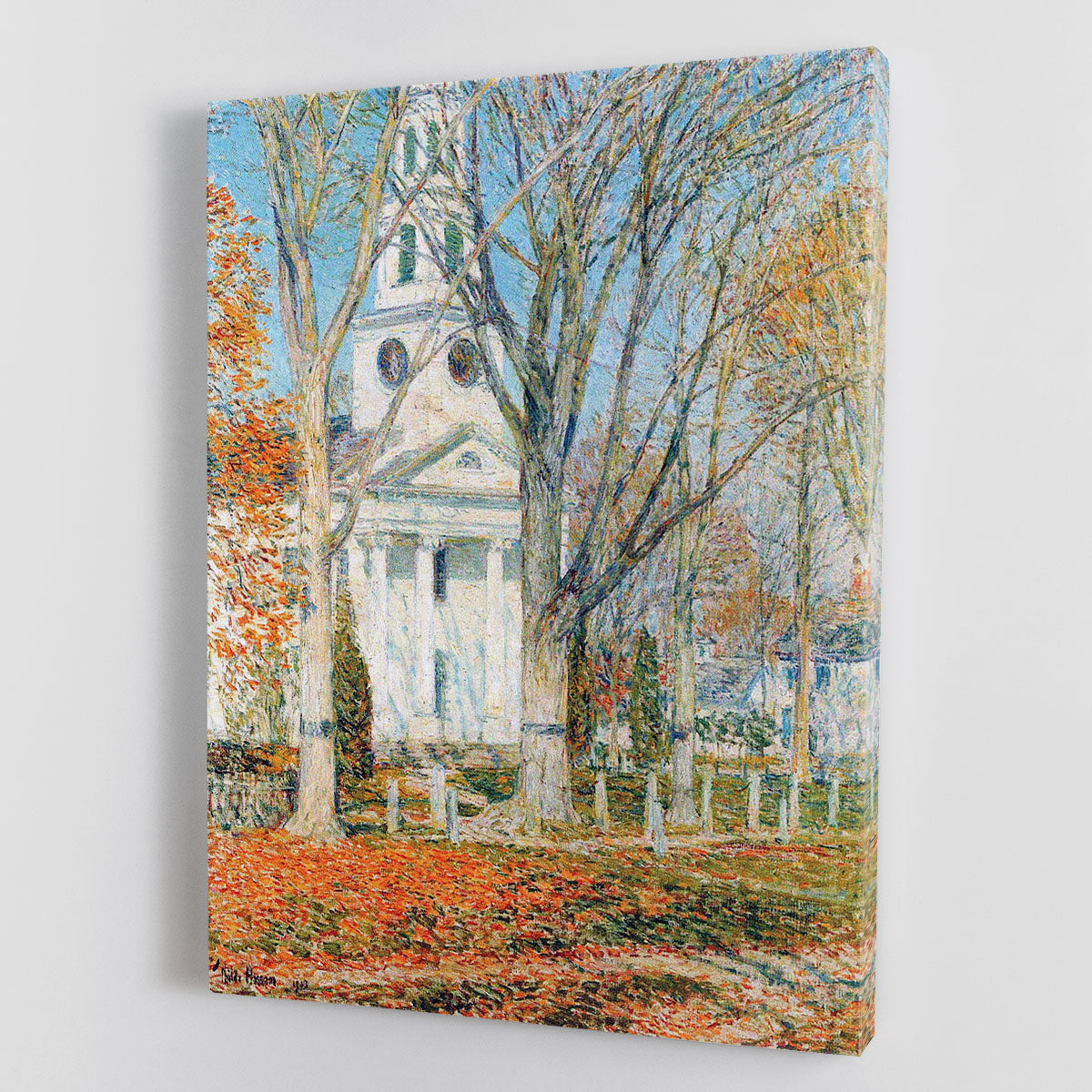 The Church of Old Lyme Connecticut 1 by Hassam Canvas Print or Poster - Canvas Art Rocks - 1