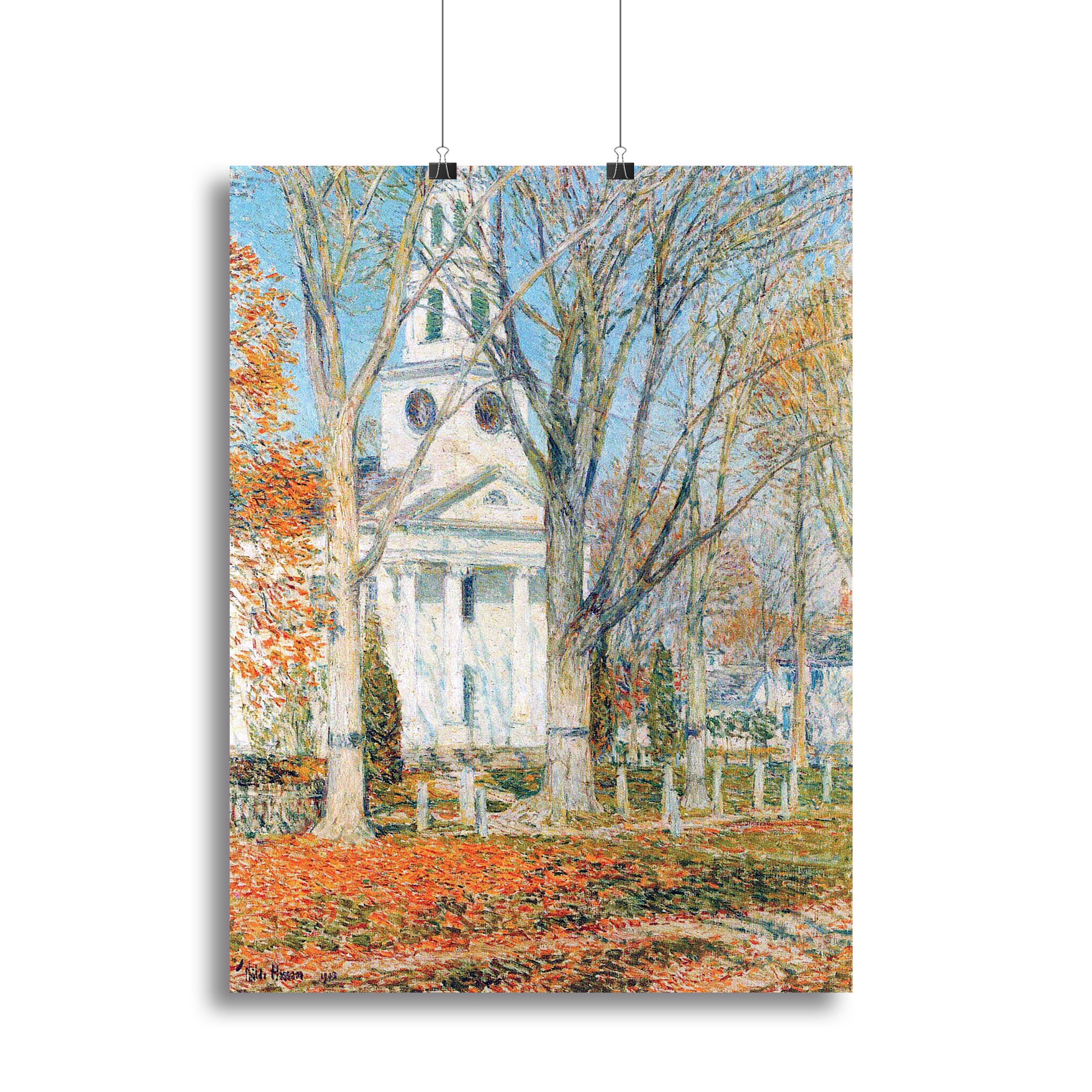The Church of Old Lyme Connecticut 1 by Hassam Canvas Print or Poster - Canvas Art Rocks - 2
