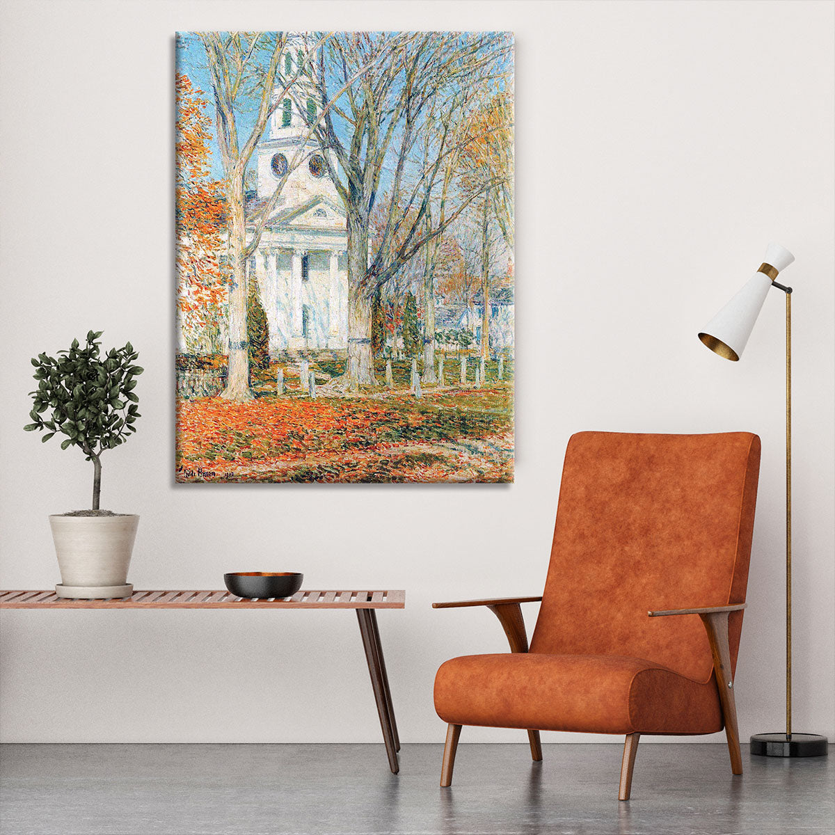 The Church of Old Lyme Connecticut 1 by Hassam Canvas Print or Poster - Canvas Art Rocks - 6