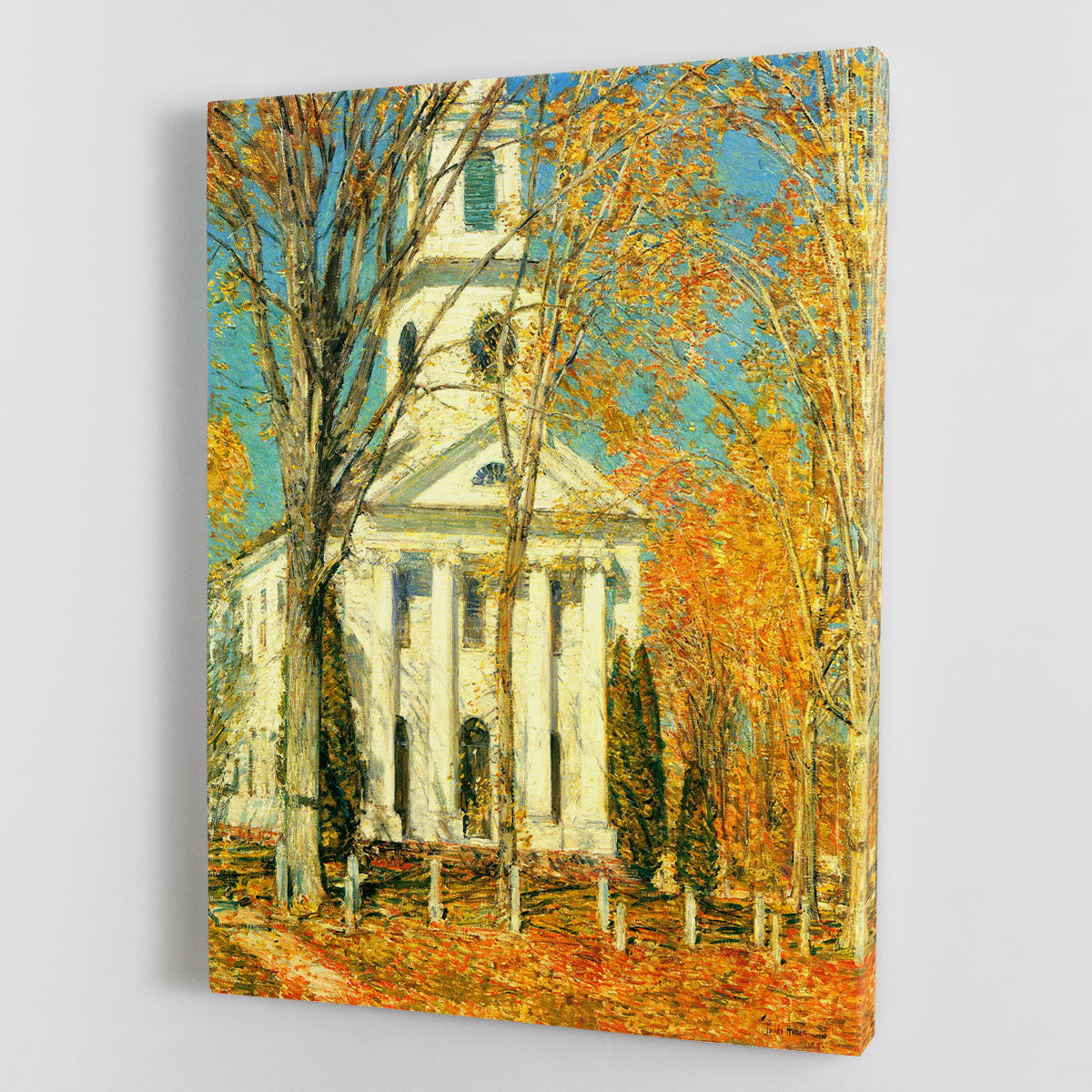 The Church of Old Lyme Connecticut 2 by Hassam Canvas Print or Poster - Canvas Art Rocks - 1