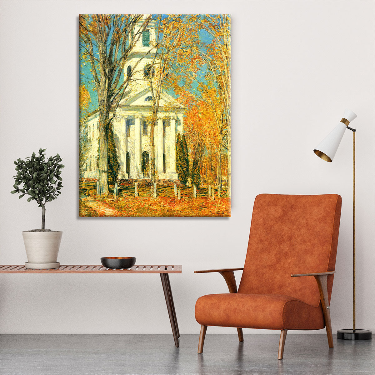 The Church of Old Lyme Connecticut 2 by Hassam Canvas Print or Poster - Canvas Art Rocks - 6