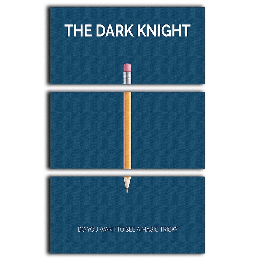 The Dark Knight Minimal Movie 3 Split Panel Canvas Print - Canvas Art Rocks - 1