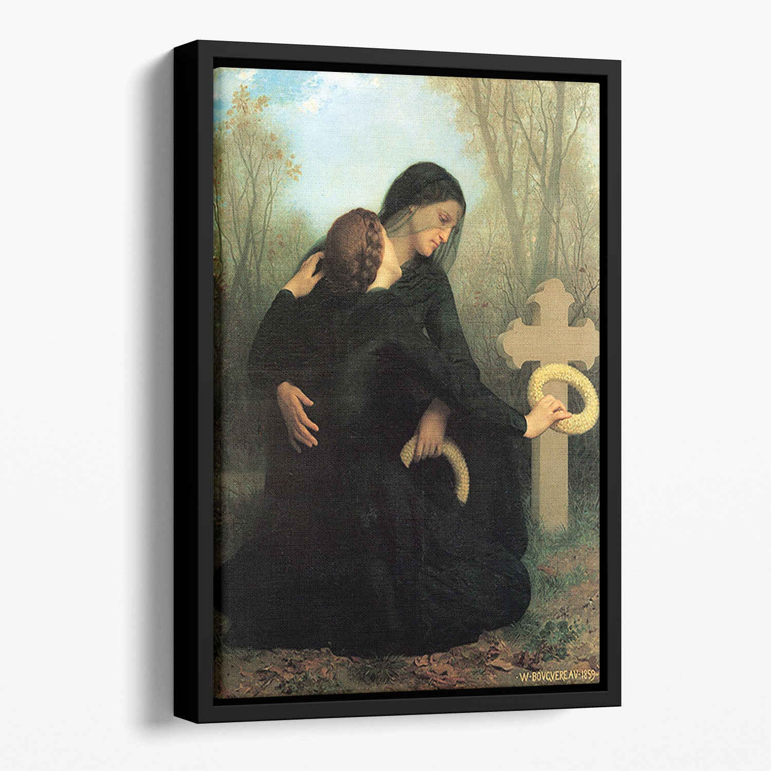 The Day of the Dead By Bouguereau Floating Framed Canvas