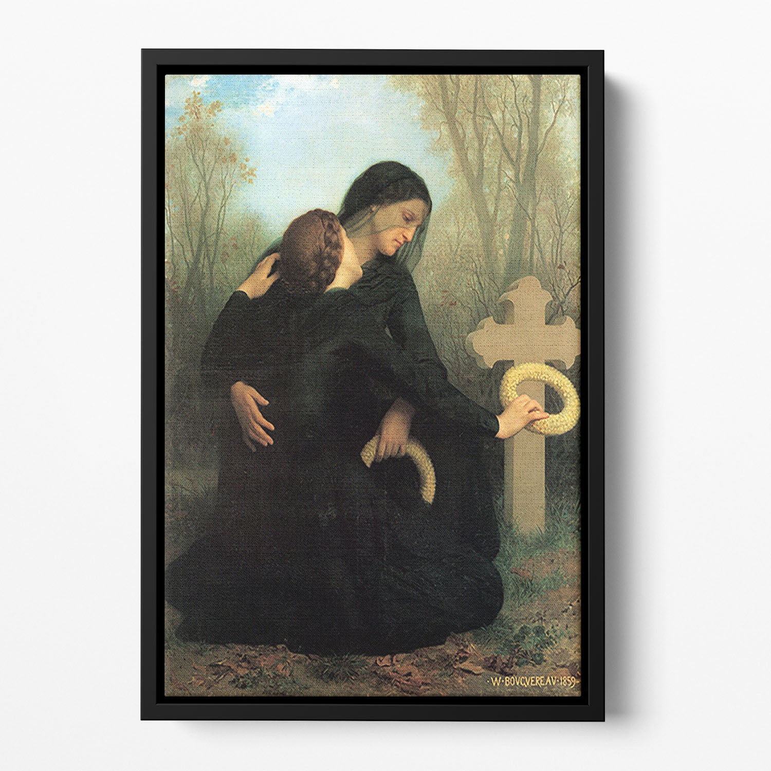The Day of the Dead By Bouguereau Floating Framed Canvas