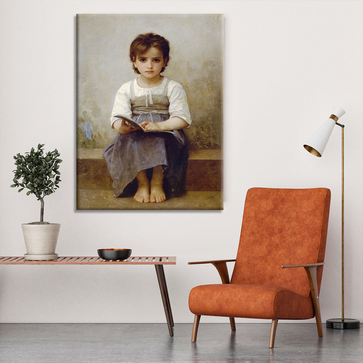 The Difficult Lesson By Bouguereau Canvas Print or Poster - Canvas Art Rocks - 6