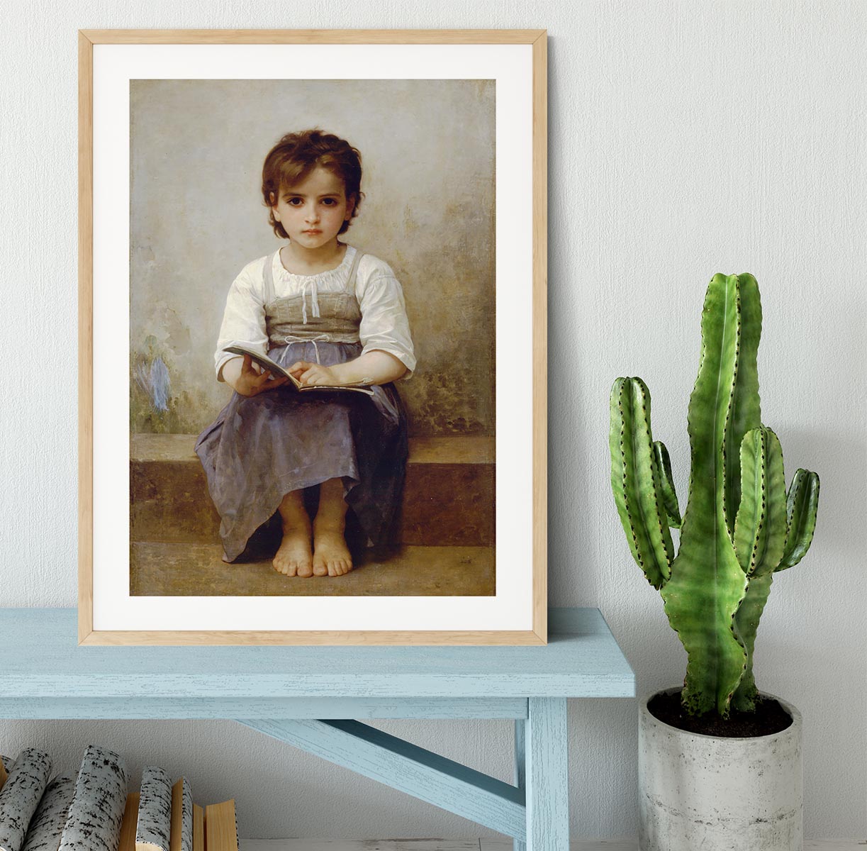 The Difficult Lesson By Bouguereau Framed Print - Canvas Art Rocks - 3