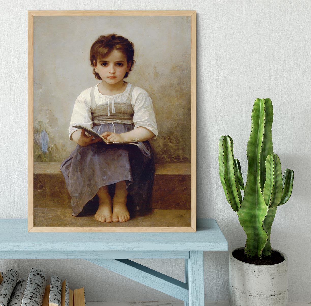 The Difficult Lesson By Bouguereau Framed Print - Canvas Art Rocks - 4
