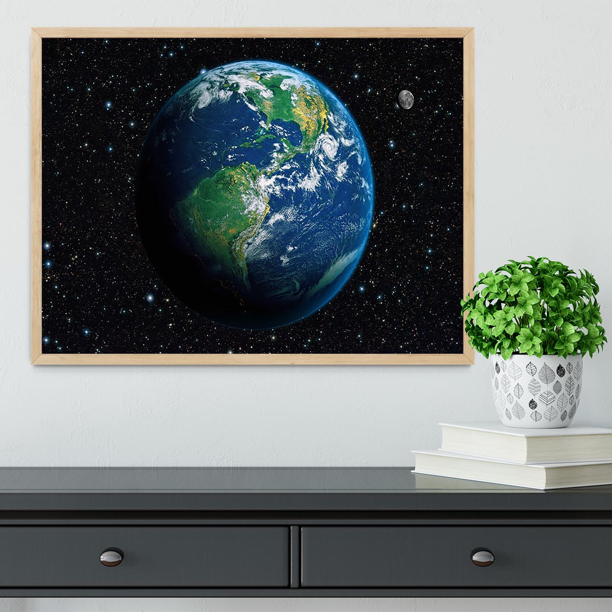 The Earth from space Framed Print - Canvas Art Rocks - 4