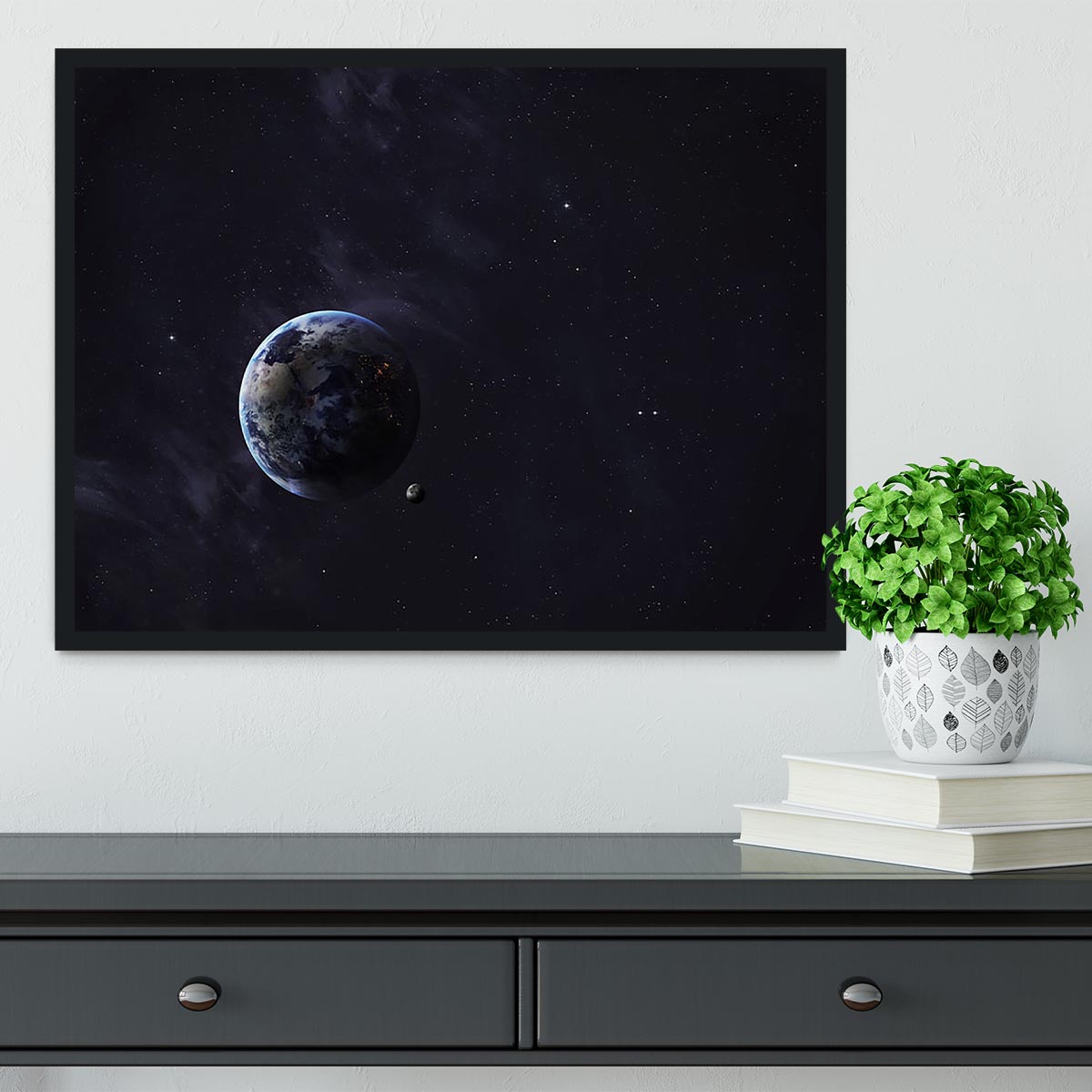 The Earth from space showing all they beauty Framed Print - Canvas Art Rocks - 2
