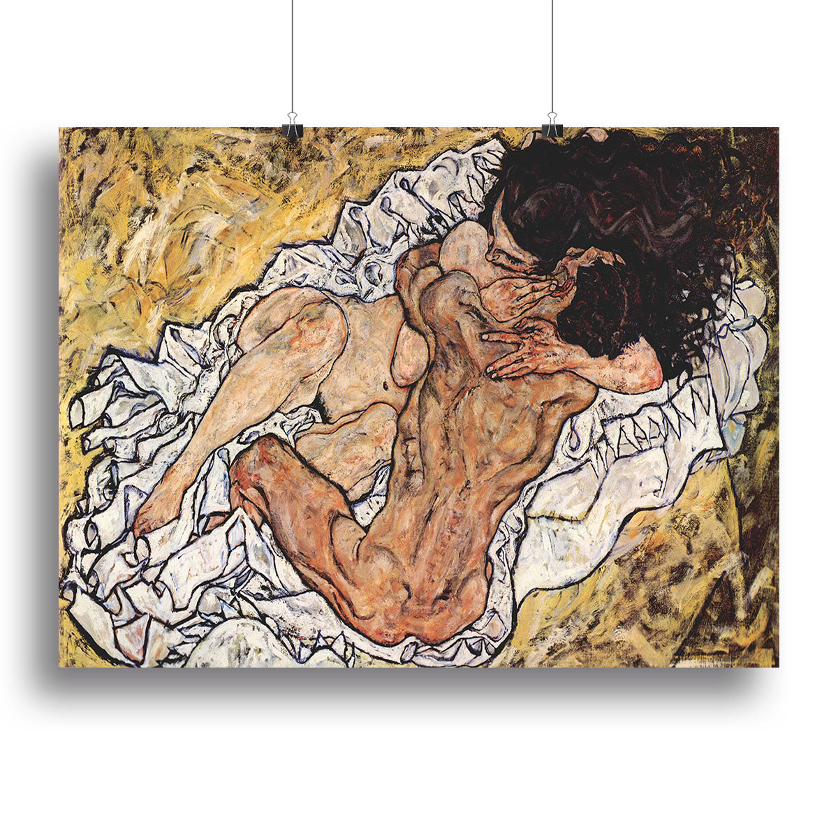The Embrace by Egon Schiele Canvas Print or Poster - Canvas Art Rocks - 2