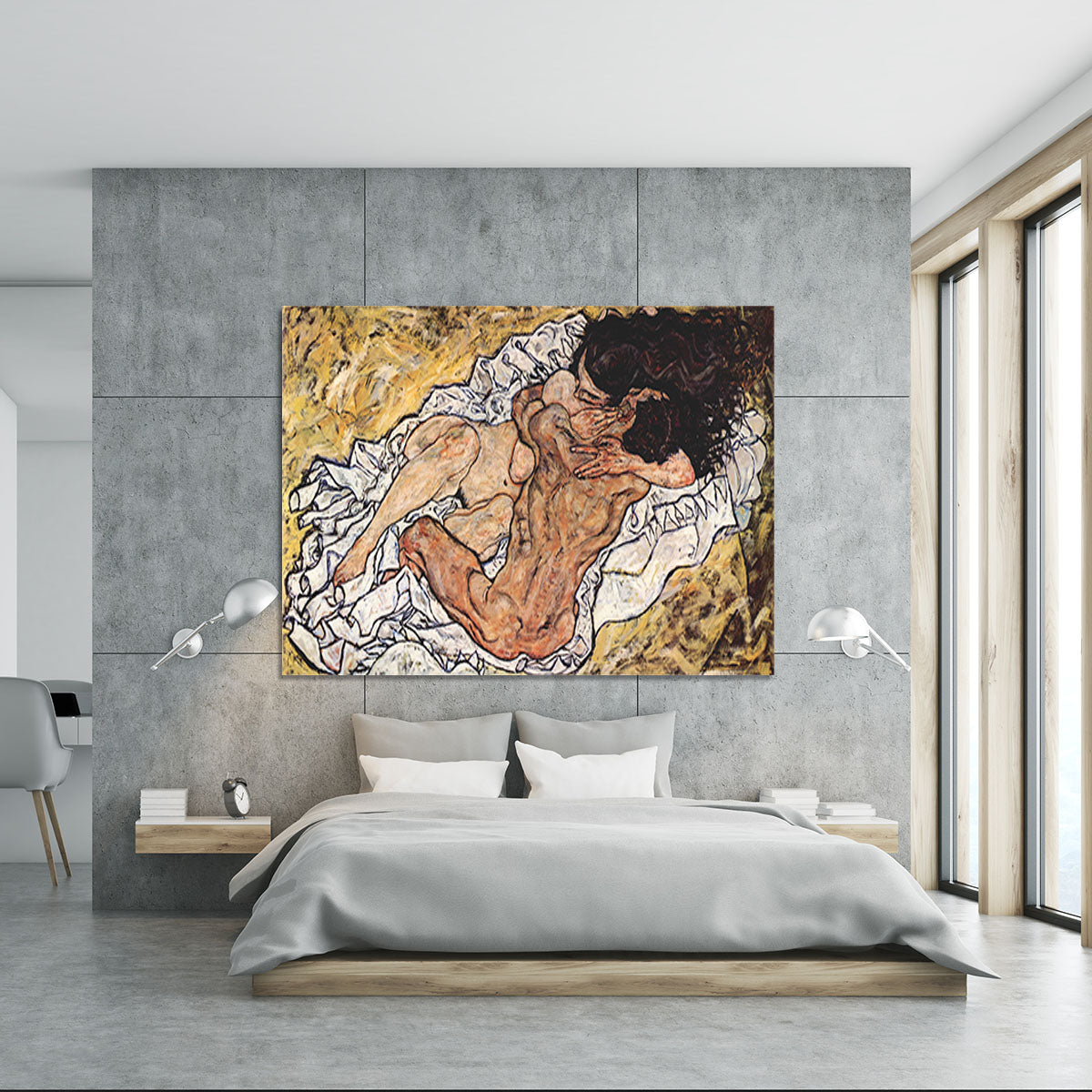 The Embrace by Egon Schiele Canvas Print or Poster - Canvas Art Rocks - 5