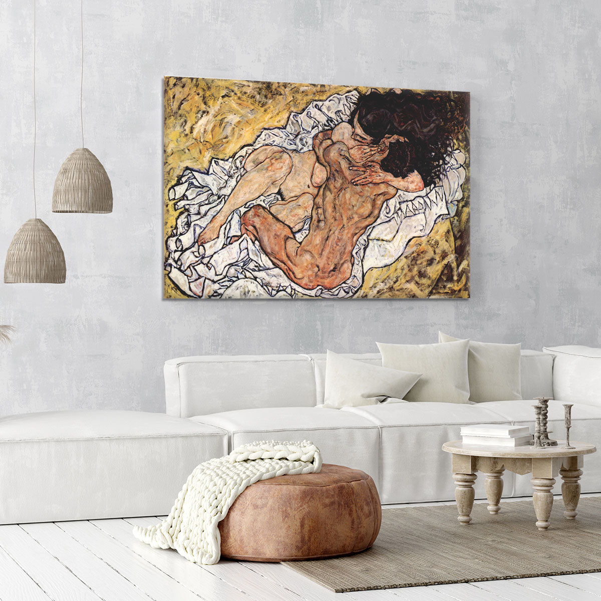 The Embrace by Egon Schiele Canvas Print or Poster - Canvas Art Rocks - 6