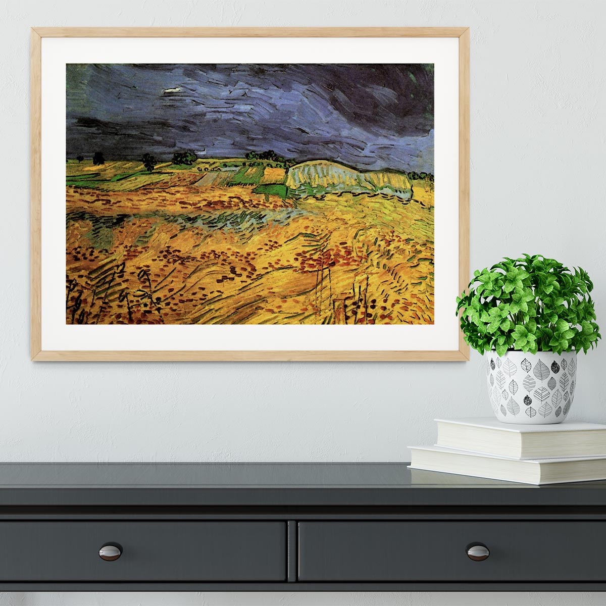 The Fields by Van Gogh Framed Print - Canvas Art Rocks - 3