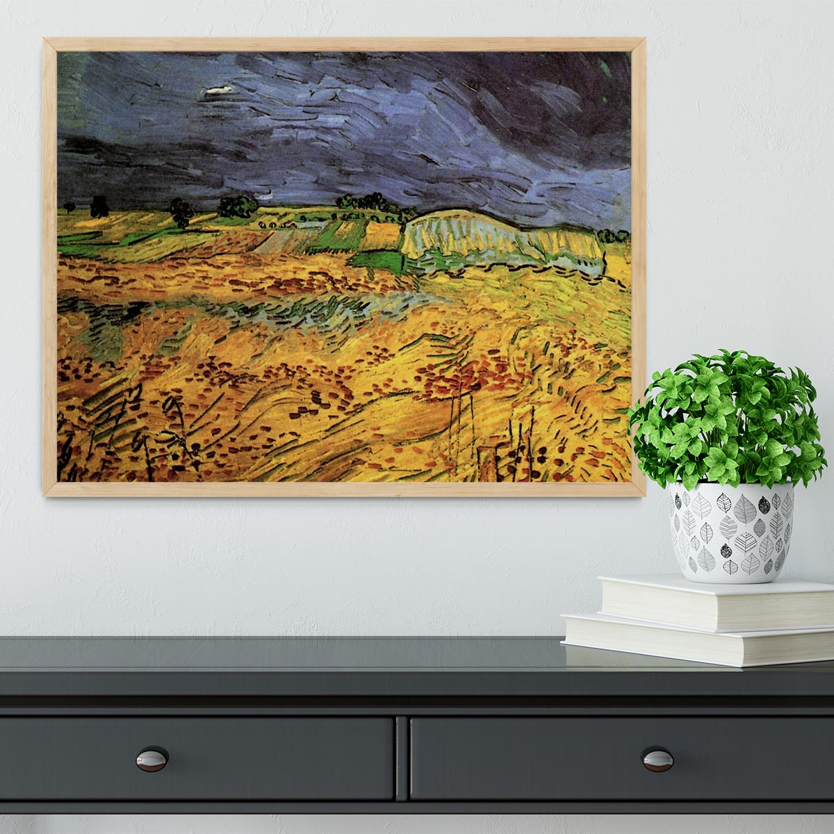 The Fields by Van Gogh Framed Print - Canvas Art Rocks - 4