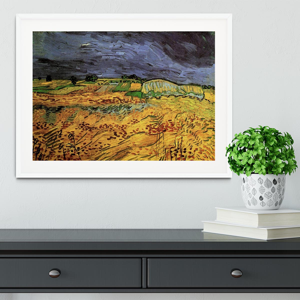 The Fields by Van Gogh Framed Print - Canvas Art Rocks - 5