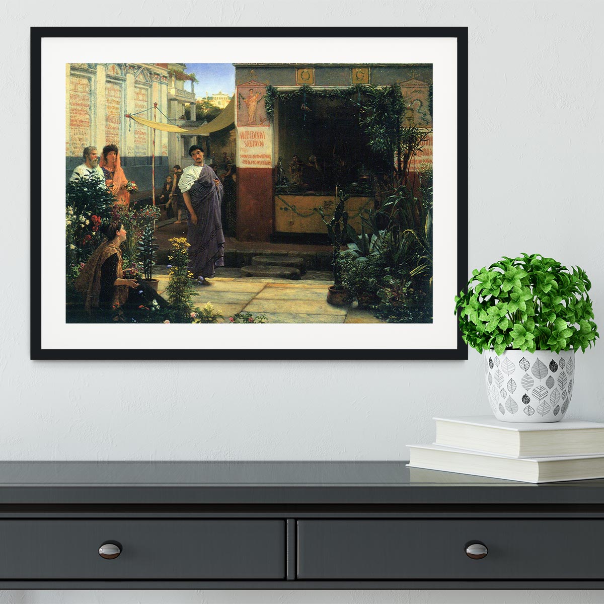 The Flower Market by Alma Tadema Framed Print - Canvas Art Rocks - 1