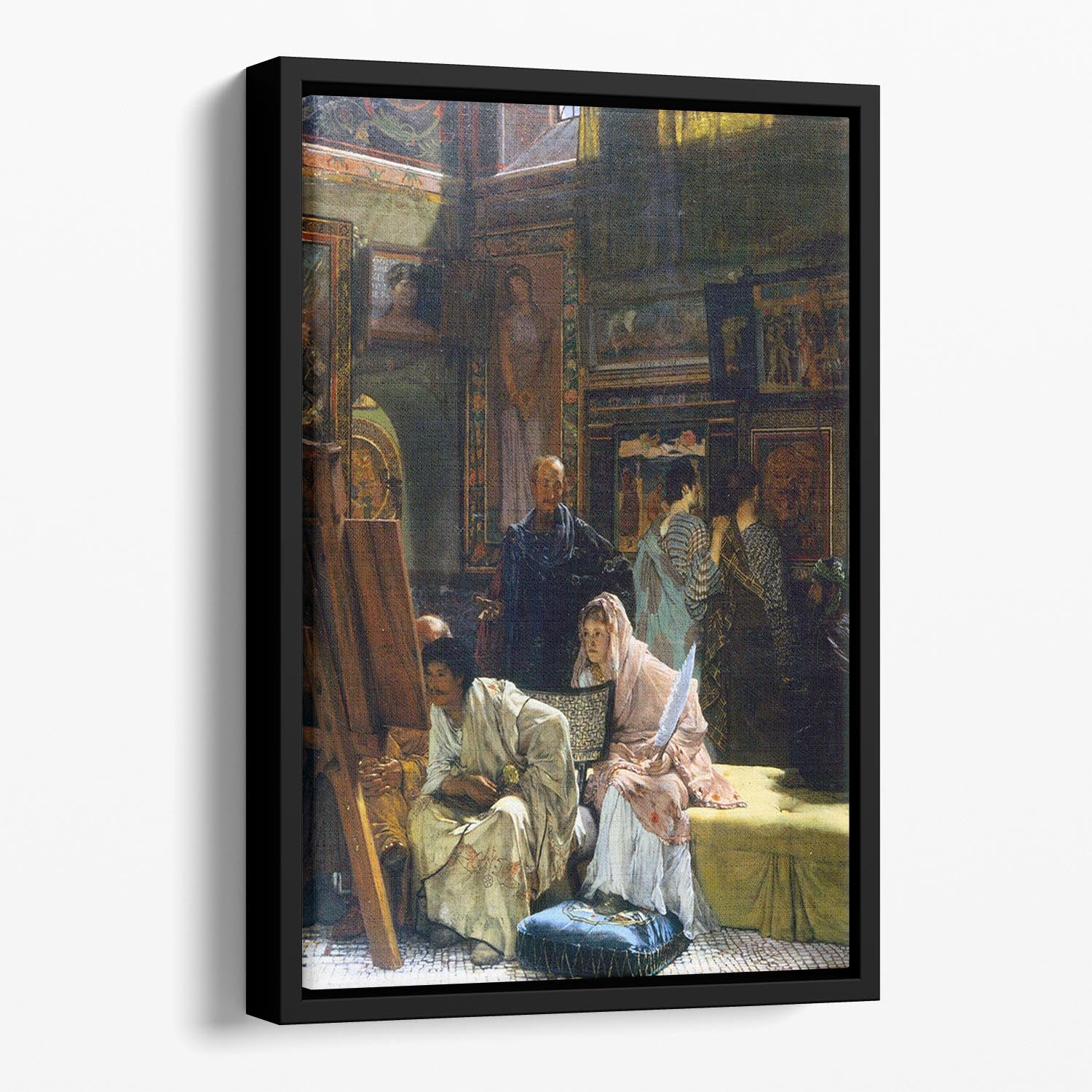 The Gallery by Alma Tadema Floating Framed Canvas - Canvas Art Rocks - 1