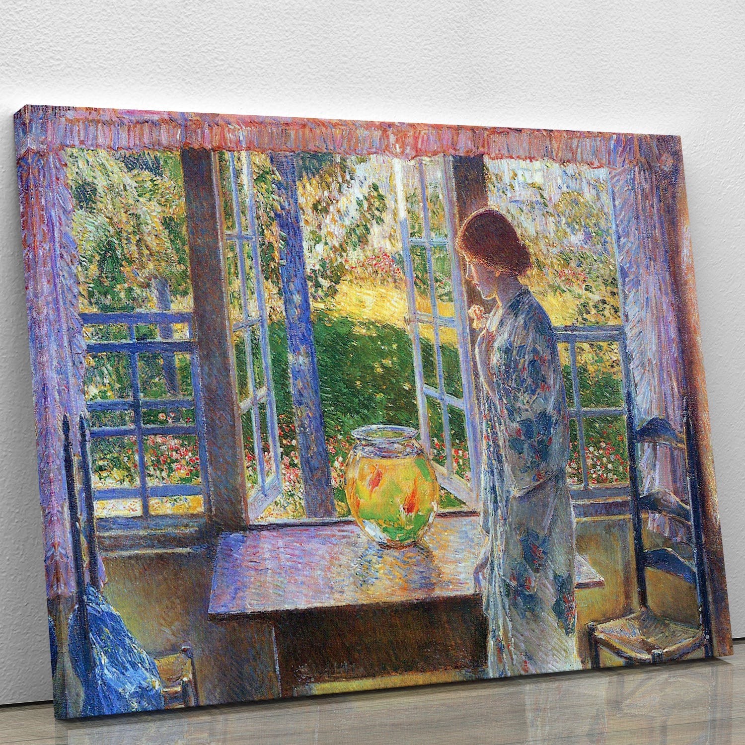 The Goldfish Window by Hassam Canvas Print or Poster - Canvas Art Rocks - 1