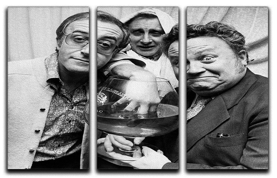 The Goons Peter Sellers Spike Milligan and Harry Secombe 3 Split Panel Canvas Print - Canvas Art Rocks - 1