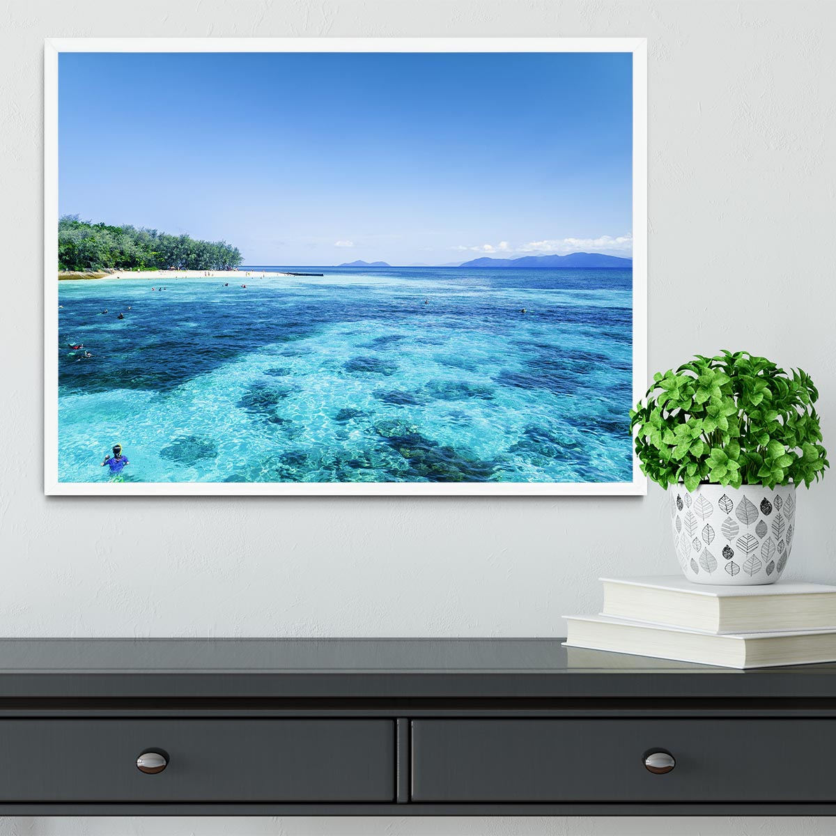 The Great Barrier Reef Framed Print - Canvas Art Rocks -6