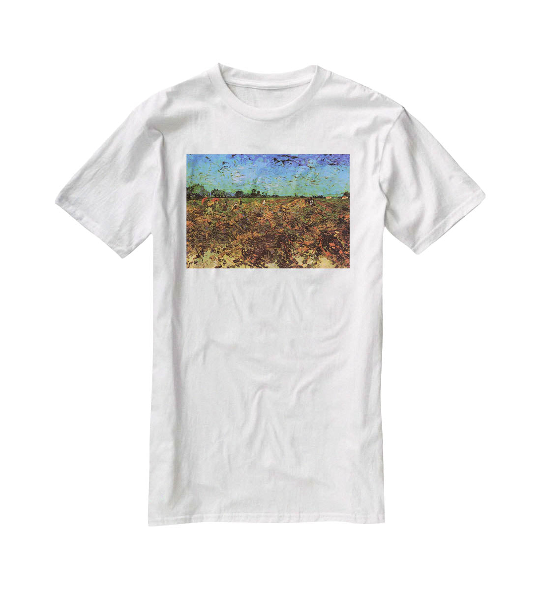 The Green Vineyard by Van Gogh T-Shirt - Canvas Art Rocks - 5