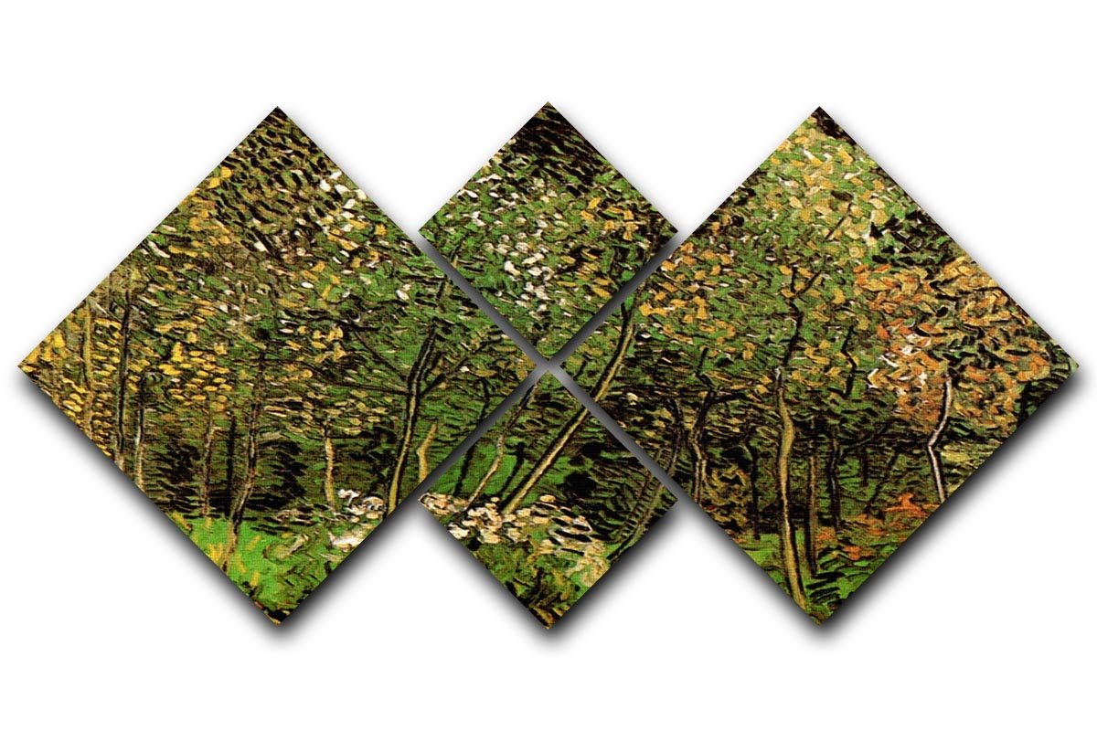 The Grove by Van Gogh 4 Square Multi Panel Canvas  - Canvas Art Rocks - 1