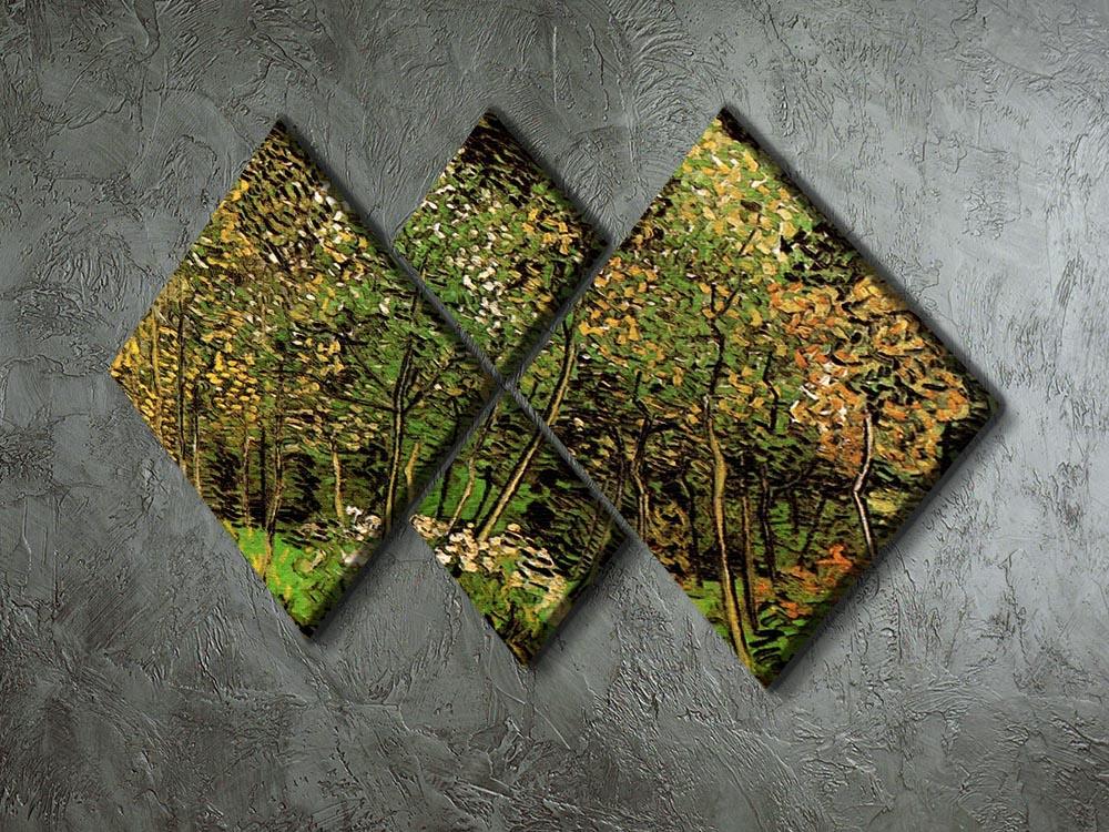 The Grove by Van Gogh 4 Square Multi Panel Canvas - Canvas Art Rocks - 2