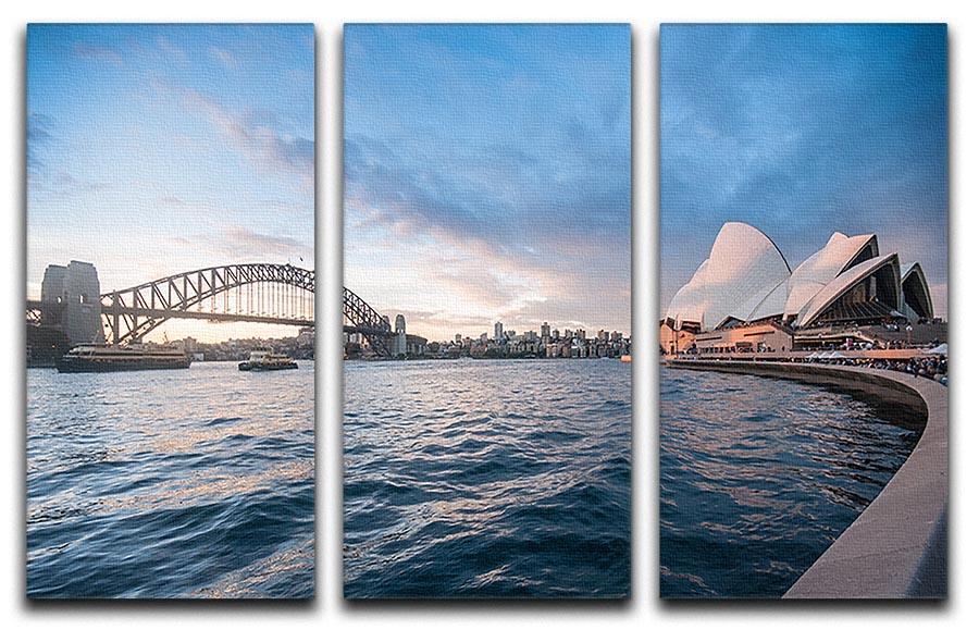 The Harbour Bridge 3 Split Panel Canvas Print - Canvas Art Rocks - 1