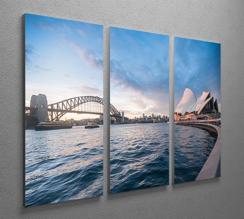 The Harbour Bridge 3 Split Panel Canvas Print - Canvas Art Rocks - 2