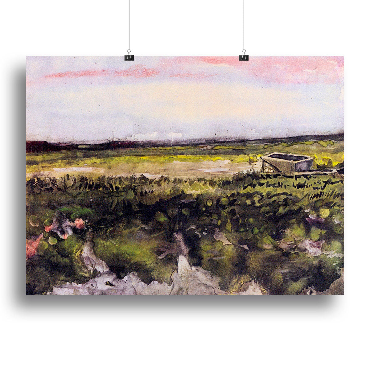 The Heath with a Wheelbarrow by Van Gogh Canvas Print or Poster - Canvas Art Rocks - 2