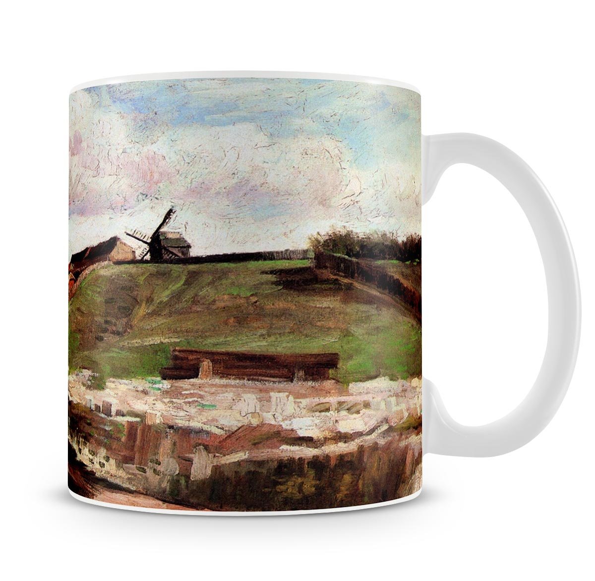 The Hill of Montmartre with Quarry by Van Gogh Mug - Canvas Art Rocks - 4