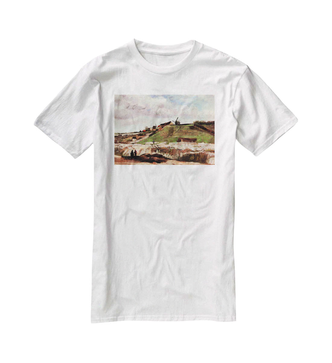 The Hill of Montmartre with Quarry by Van Gogh T-Shirt - Canvas Art Rocks - 5