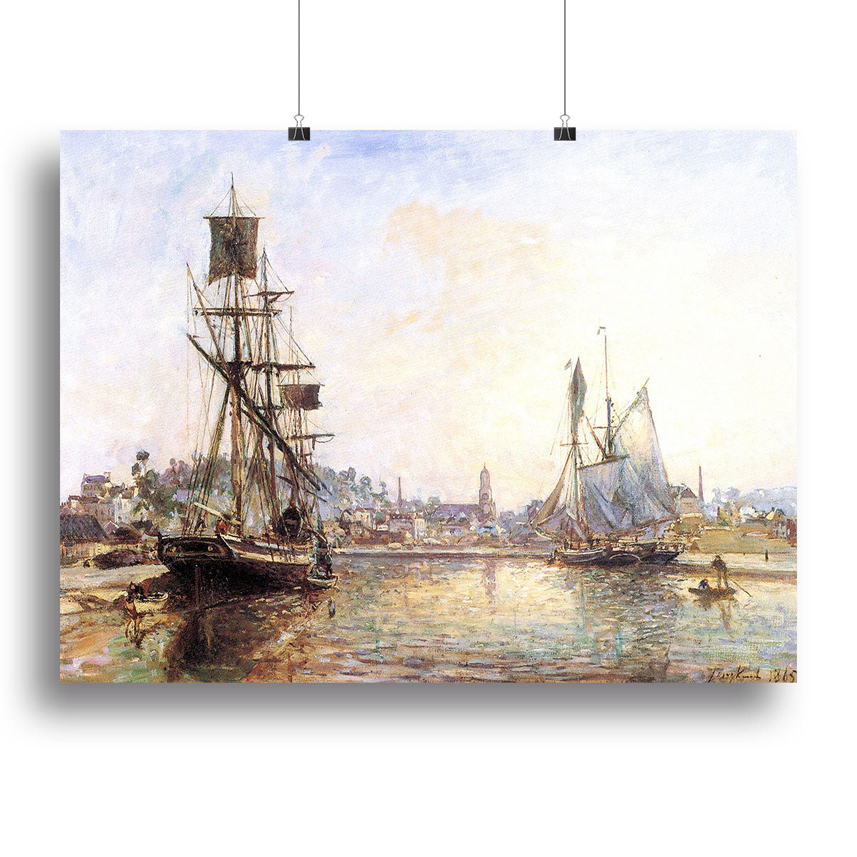 The Honfleur Port 2 by Monet Canvas Print or Poster - Canvas Art Rocks - 2