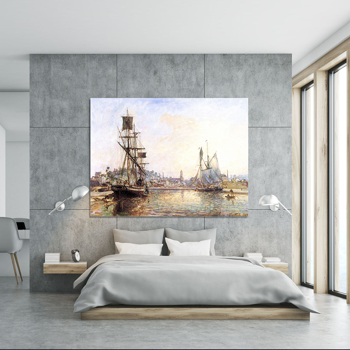 The Honfleur Port 2 by Monet Canvas Print or Poster - Canvas Art Rocks - 5