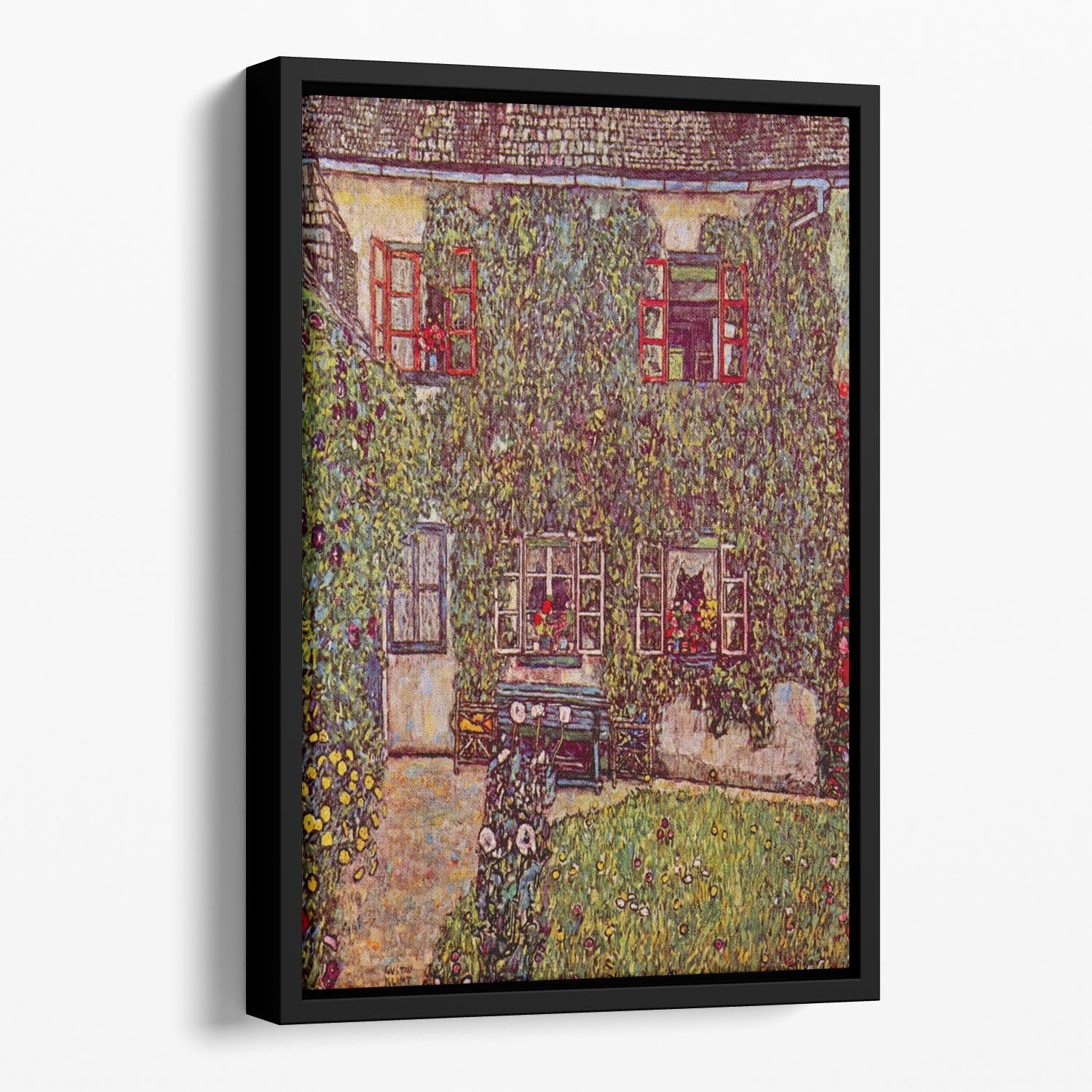 The House of Guard by Klimt Floating Framed Canvas