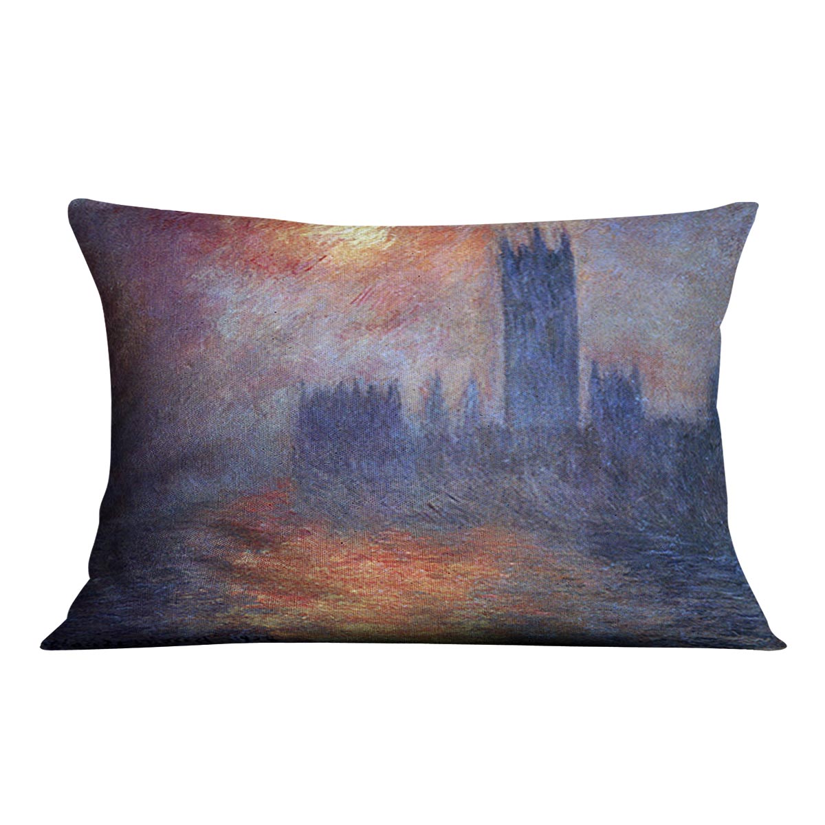The Houses of Parliament Sunset by Monet Cushion