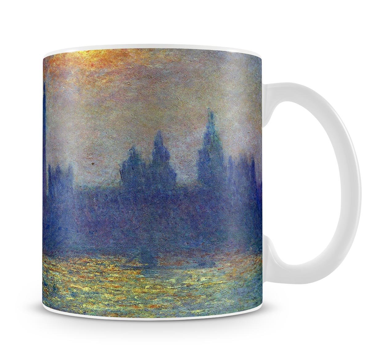 The Houses of Parliament sunlight in the fog by Monet Mug - Canvas Art Rocks - 4