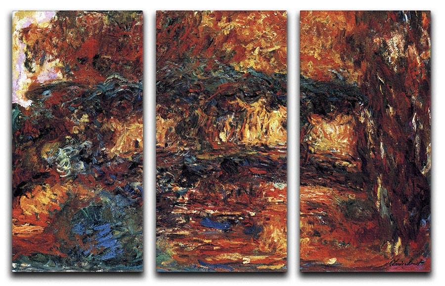 The Japanese Bridge 2 by Monet Split Panel Canvas Print - Canvas Art Rocks - 4
