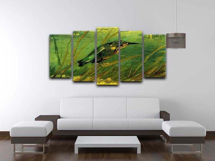 The Kingfisher by Van Gogh 5 Split Panel Canvas - Canvas Art Rocks - 3