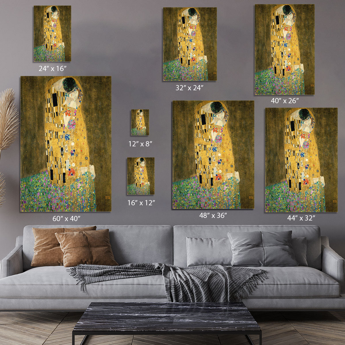 The Kiss by Klimt 2 Canvas Print or Poster - Canvas Art Rocks - 7