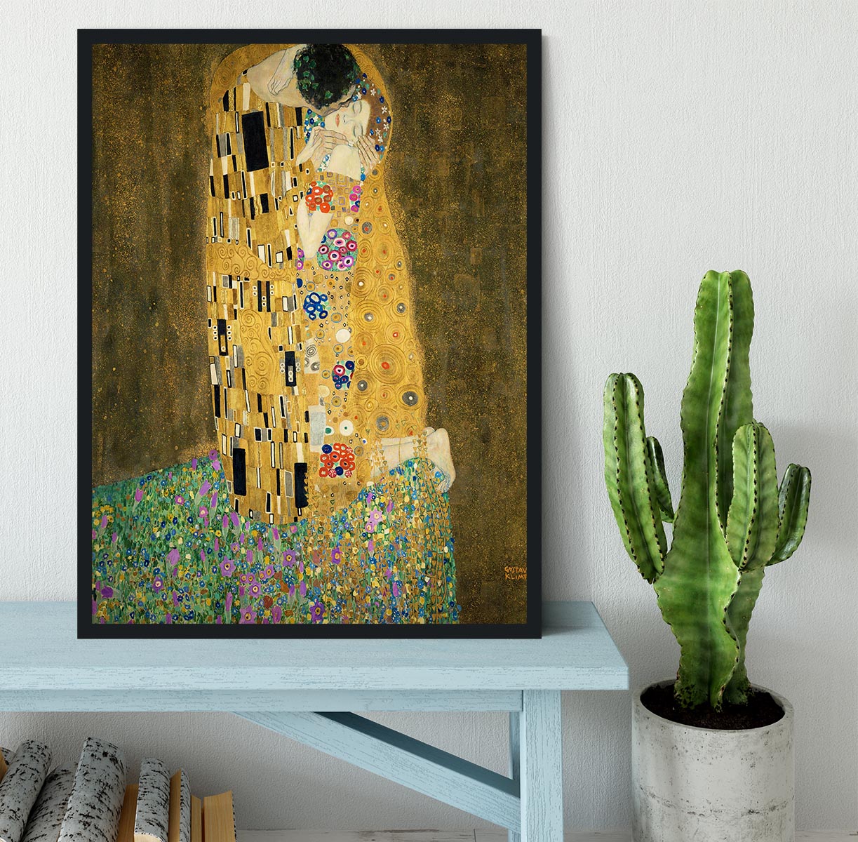 The Kiss by Klimt 2 Framed Print - Canvas Art Rocks - 2