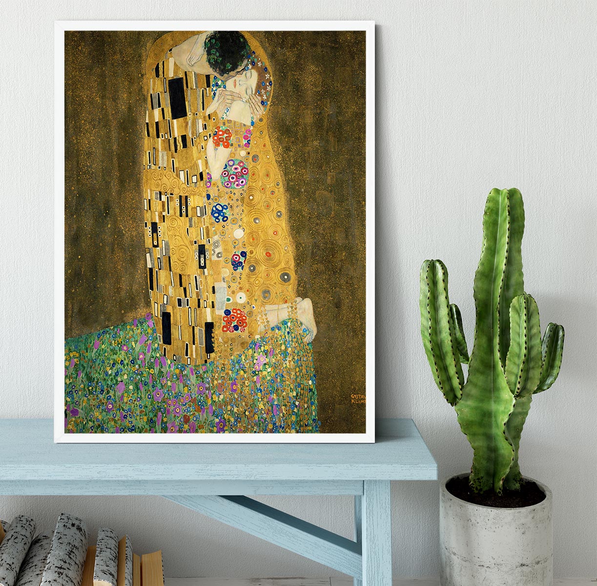 The Kiss by Klimt 2 Framed Print - Canvas Art Rocks -6