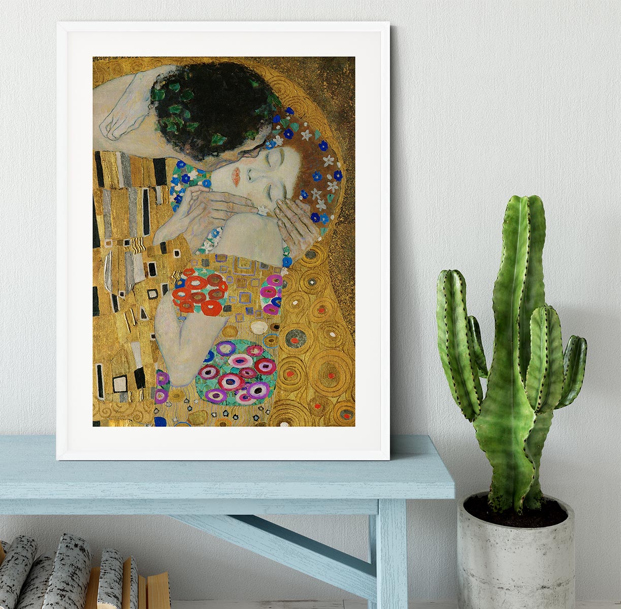 The Kiss detail by Klimt Framed Print - Canvas Art Rocks - 5